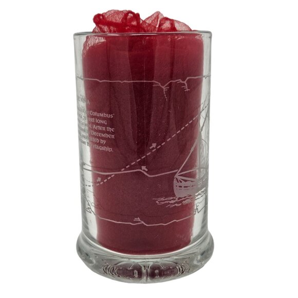 VTG Long John Silvers Columbus Voyage Nautical Sailing Ships Glass Mug Set of 3 - Picture 7 of 16